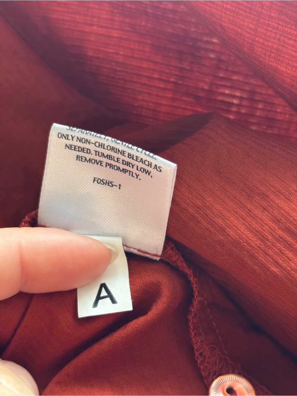 EUC Vintage Eileen Fisher Burnt Orange Red Cotton Button-Down Shirt | Women’s 1X - Picture 11 of 16